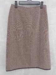 ◇ COMME CA DU MODE コムサデモード 膝下丈 タイト ナロー スカート M ブラウン *  【1002799504386】