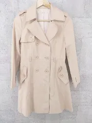 ◇ LAISSE PASSE レッセパッセ ベルト無し トレンチ コート 38 ベージュ *  【1002799591089】のサムネイル