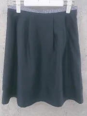 ◇ green label relaxing グリーンレーベル UNITED ARROWS 膝丈 ギャザー スカート 36 ネイビー *  【1002799762823】