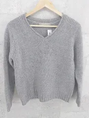 ◇ united arrows a day in the life ユナイテッドアローズ ウール 長袖 Vネック セーター グレー #  【1002799777537】