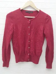 ◇ green label relaxing グリーンレーベルリラクシング UNITED ARROWS 長袖 カーディガン 38 レッド *  【1002799783781】