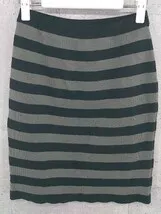 ◇ Sonny Label サニーレーベル URBAN RESEARCH ボーダー ニット 膝丈 タイト スカート F グレー ブラック *  【1002799933315】