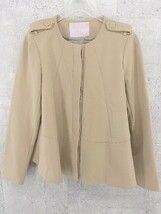 ◇ 31 Sons de mode トランテアン ソン ドゥ モード 長袖 ノーカラー ジャケット 38 ベージュ *  【1002799925327】