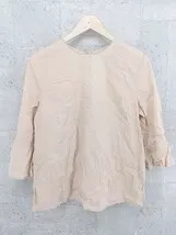 ◇ ZARA WOMAN 七分袖 ブラウス カットソー M ベージュ系 *  【1002799961905】