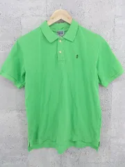 ◇ TAKEO KIKUCHI タケオキクチ 鹿の子　ロゴ　刺繍 半袖 ポロシャツ 2 グリーン #  【1002799974455】