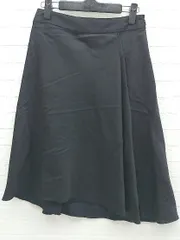 ◇ Kumikyoku 組曲 オンワード樫山 膝下丈 フレア スカート 1 ブラック *  【1002799963916】