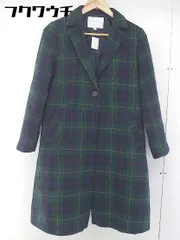 ■ AMERICAN HOLIC アメリカン ホリック チェック 長袖 コート サイズM グリーン ネイビー レディース  【中古】 【1102150004514】