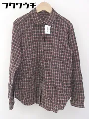 ◇ ◎ MACPHEE TOMORROWLAND チェック 比翼 長袖 シャツ サイズ38 ブラック レッド ホワイト レディース 【中古】 【1102150003807】