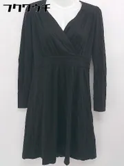 ◇ ◎ COMME CA DU MODE コムサデモード 長袖 膝丈 ワンピース サイズ11 ブラック レディース 【中古】 【1101290006914】