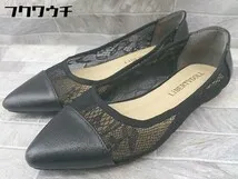 ◇ LibertyDoll リバティードール レース フラット パンプス シューズ サイズ3S ブラック レディース  【1103250031554】のサムネイル