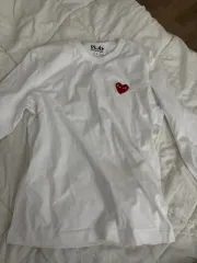 COMME des GARCONS PLAY 白 長袖Tシャツ