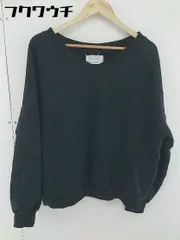 ◇ antiqua アンティカ 裏起毛 長袖 トレーナー スウェット ブラック レディース 【中古】 【1106020003119】