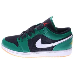 NIKE (ナイキ) GS AIR JORDAN 1 LOW SE Malachite DQ8422-300 ウィメンズ エアジョーダン 1 マラカイト ローカットスニーカー ブラック/グリーン US10.5/28.5cm