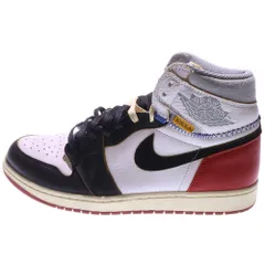 NIKE (ナイキ) ×UNION AIR JORDAN 1 RETRO HI NRG BV1300-106 ユニオン エアジョーダン1 レトロ ハイカットスニーカー ホワイト/レッド US10.5/28.5cm