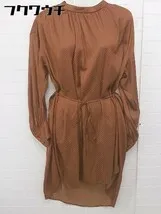 ◇ ◎ green label relaxing UNITED ARROWS 水玉 ドット 長袖 膝丈 ワンピース ブラウン系 レディース 【1106070016770】