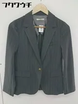 ◇ Ungrid アングリッド ピンストライプ 1B 長袖 テーラード ジャケット サイズS グレー ホワイト系 レディース 【1106070012031】