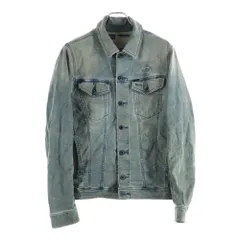 DIESEL (ディーゼル) クラッシュデザイン ダメージ加工 マルチポケット デニムジャケット インディゴ