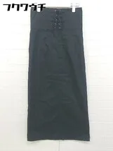 ◇ SENSE OF PLACE by URBAN RESEARCH レースアップ ロング タイト スカート サイズ 36 ブラック レディース  【1106070016947】