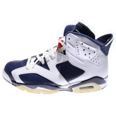 NIKE (ナイキ) 【観賞用 2012年製】 AIR JORDAN 6 OLYMPIC LONDON エアジョーダン オリンピックロンドン ハイカットスニーカー ホワイト/ネイビー US9.5/27.5cm 384664-130