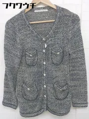 ◇ Spick & Span 長袖 ニット カーディガン ブラック オフホワイト系 レディース  【1106090007840】