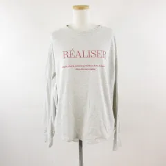 BONLECILL  カットソー Tシャツ ロンT 長袖 プリント グレー F *T680