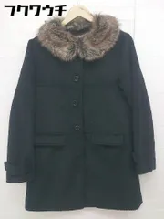■ TINY CREEK タイニークリーク フェイクファー ラメ 長袖 コート サイズL ブラック レディース  【中古】 【1106110003654】