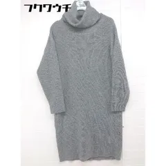 ◇ URBAN RESEARCH DOORS タートルネック ニット 長袖 膝丈 ワンピース サイズOne グレー レディース  【中古】 【1106110013769】