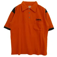 TENDERLOIN テンダーロイン T-POLO SHT ロゴ チェーンステッチ ロゴ 半袖 ポロ ボーリンフ シャツ オレンジ オレンジ系 M【美品】【中古】のサムネイル