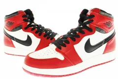ナイキ NIKE GS AIR JORDAN 1 HIGH OG LOST&FOUND CHICAGO エアジョーダン1 ハイ ロスト & ファウンド シカゴ ロスファン FD1437-612 25 レッド ブランド古着ベクトル 中古▲■250815
