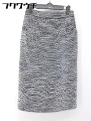 ◇ OPAQUE.CLIP オペーク ドット クリップ CARREMAN生地 膝下丈 タイト ナロー スカート サイズM ブラック系 レディース  【1106150007278】