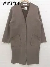 ◇ grove グローブ 薄手 長袖 ノーカラー コート サイズ M ブラウン系 レディース  【1106150013224】
