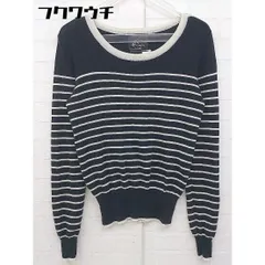 ◇ LI HUA MAISON DE REEFUR ウール ニット ボーダー 長袖 セーター サイズ38 ネイビー ホワイト レディース 【中古】 【1106160002508】