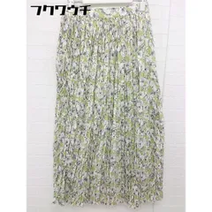 ◇ SENSE OF PLACE by URBAN RESEARCH 花柄 ロング ギャザー スカート サイズF グリーン ホワイト グレー系 レディース 【中古】 【1106160006889】
