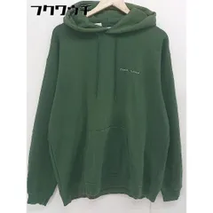 ◇ BEAUTY&YOUTH UNITED ARROWS ロゴ　プリント　裏起毛 長袖 プルオーバー パーカー サイズL グリーン メンズ  【1106160004625】