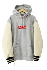 シュプリーム SUPREME ×JUNYA WATANABE MAN ジュンヤワタナベマン 21AW Box Logo Hooded Sweatshirt Customized ボックス ロゴ フーデッド カスタマイズ パーカー L グレー☆AA★250210