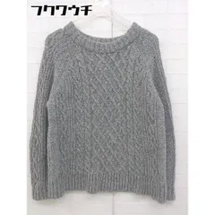 ◇ coen コーエン ウール ニット 長袖 セーター サイズF グレー ホワイト レディース 【中古】 【1106160010350】