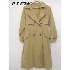 ◇ ◎ natural couture ナイスクラップ 長袖 トレンチコート サイズF ブラウン レディース  【中古】 【1106160008548】のサムネイル