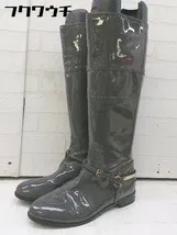 ■ MODE ET JACOMO モード・エ・ジャコモ フラット ロング ブーツ サイズ23.5 グレー レディース  【1106170007807】