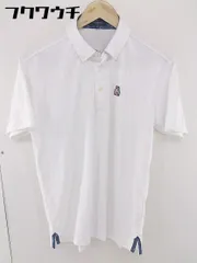 ◇　◎ TRANS CONTINENTS ロゴ　刺繍　ワッペン　ボタンダウン BD 半袖 ポロシャツ サイズM ホワイト メンズ  【1106170005230】