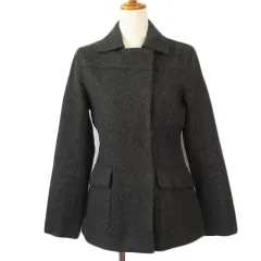 クミキョク 組曲 KUMIKYOKU ジャケット コート ステンカラー ステッチ ウール 2 グレー