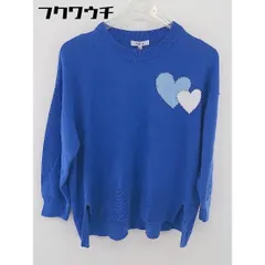 ◇ ecbille エクビル デザイン 長袖 ニット セーター サイズ38 ブルー レディース 【1106220001694】