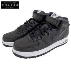 NIKE ナイキ 新品同様 Air Force 1 Mid Black/Black スニーカー シューズ メンズ ブラック 27.0cm 9(US)