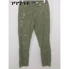 ◇ AMERICAN EAGLE OUTFITTERS ペイント加工 パンツ サイズ00 カーキ レディース  【中古】 【1106220007290】