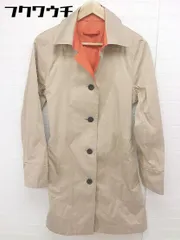 ◇ ◎ la.f... ラ エフ ウエストベルト付き リバーシブル 長袖 コート ベージュ系 オレンジ系 レディース  【中古】 【1106240011581】