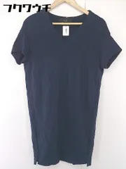 ◇ Spick and Span Noble スピックアンドスパンノーブル Vネック 五分袖 膝丈 ワンピース ネイビー レディース  【中古】 【1106250009981】