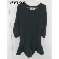 ◇ SUPREME.LA.LA. シュープリームララ フレア 長袖 ミニ ニット ワンピース サイズM ブラック レディース  【中古】 【1106290005066】