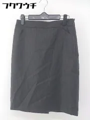 ◇ Theory luxe セオリーリュクス ストライプ 膝丈 タイト スカート サイズ040 チャコールグレー レディース  【1107010005717】