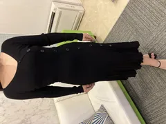 MERCURYDUO マーキュリーデュオ ニットワンピース ブラック F フリーサイズ リブ ロング