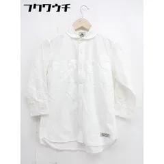 ◇ ◎ le coq sportif 水玉 丸襟 七分袖 シャツ サイズ S ホワイト アイボリー メンズ 【1107010001214】