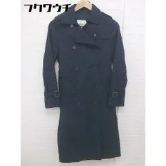 ■ ◎ NOLLEY'S ノーリーズ ウエストベルト付き 長袖 トレンチ コート サイズ36 ネイビー系 レディース  【中古】 【1107050005692】のサムネイル